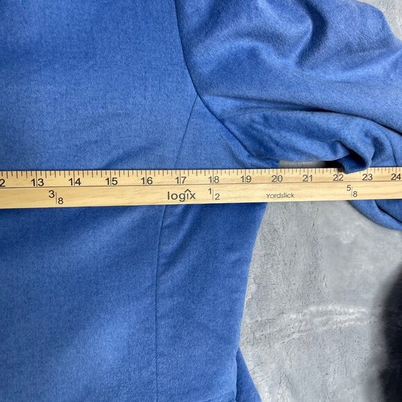 Lafayette 148 Loro Piana Wool Angora Blazer Jacket Women's 14 Blue 3 Button - Picture 12 of 14